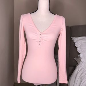 Guess Pink Long Sleeve Top